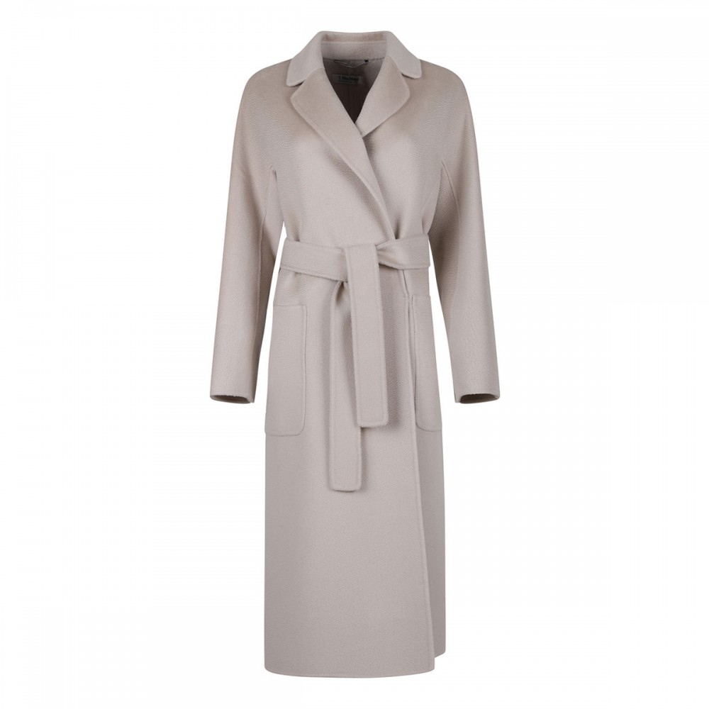 Cashmere and wool wrap coat