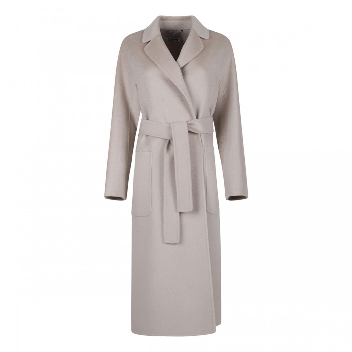 Cashmere and wool wrap coat