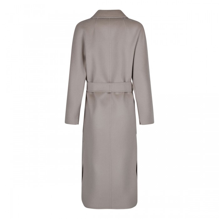 Cashmere and wool wrap coat