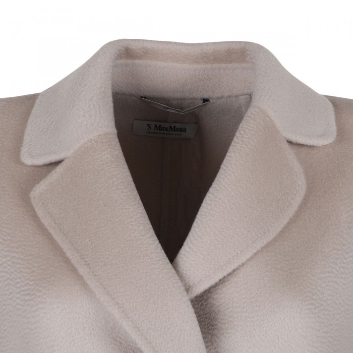 Cashmere and wool wrap coat