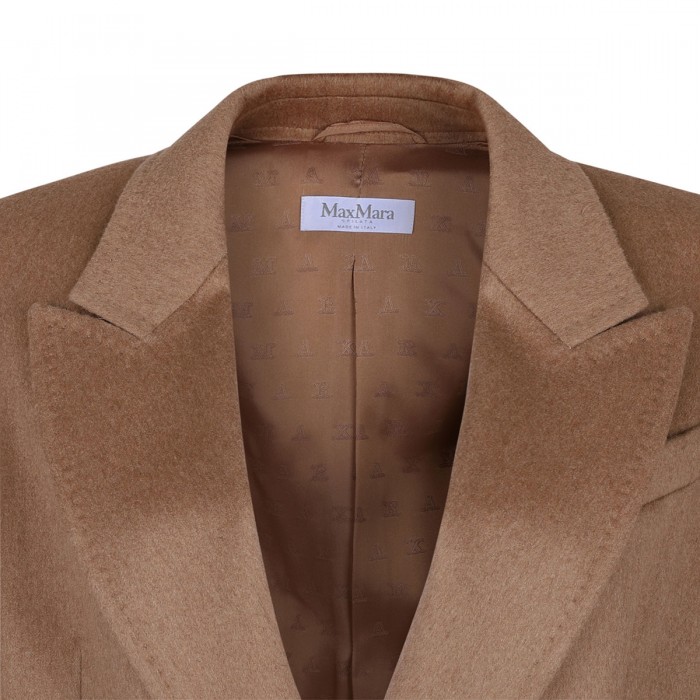 Camel double-breasted blazer