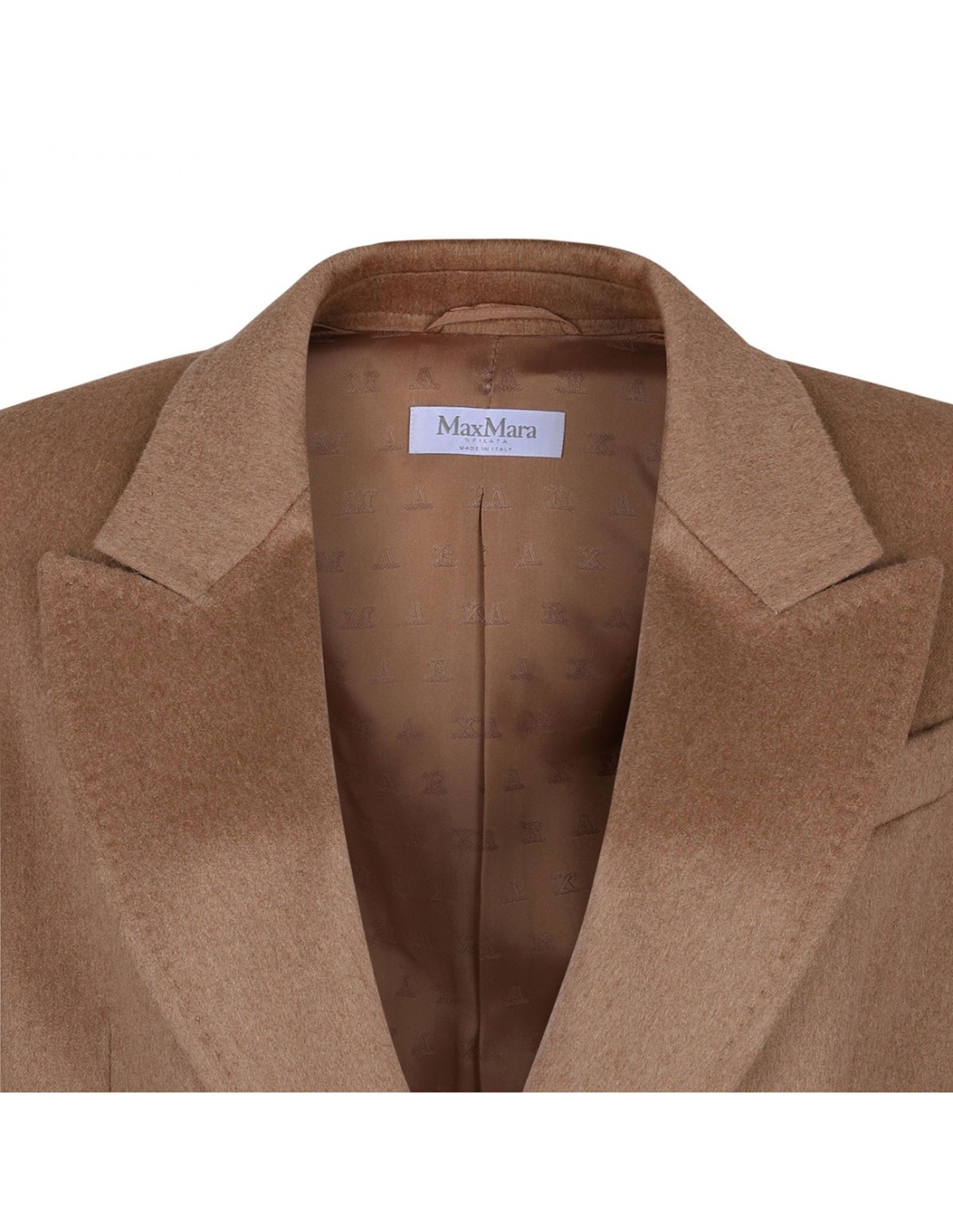 Camel double-breasted blazer