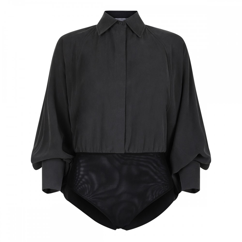 Tempo silk bodysuit shirt