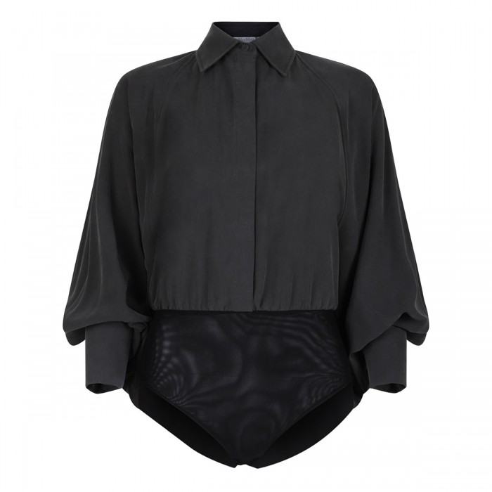 Tempo silk bodysuit shirt