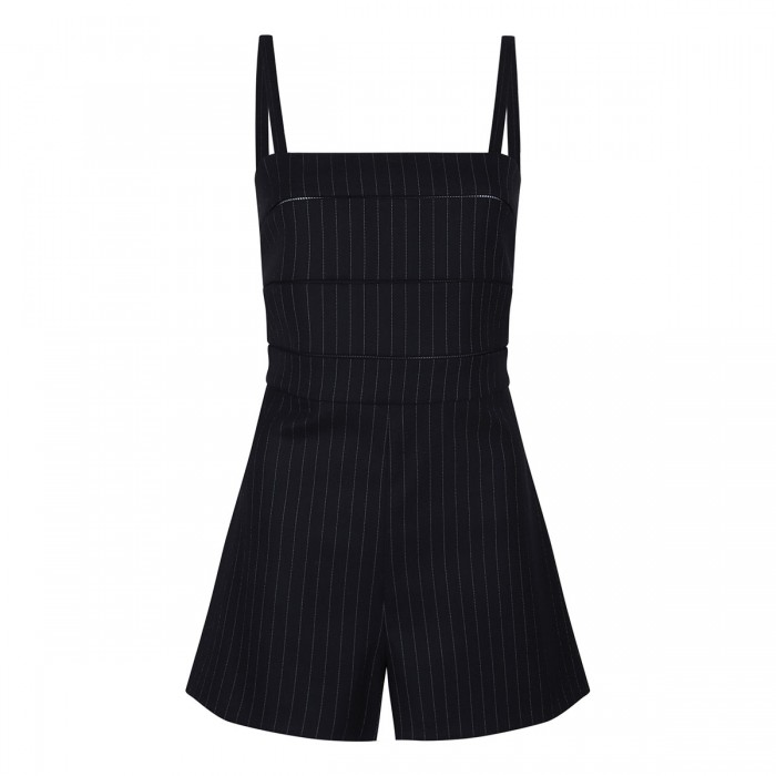 Anfora pinstripe wool playsuit