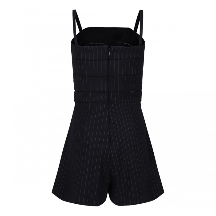 Anfora pinstripe wool playsuit