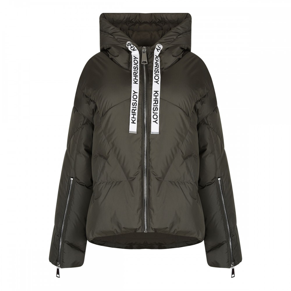 Khris Iconic musk-hue puffer jacket