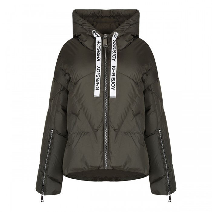 Khris Iconic musk-hue puffer jacket