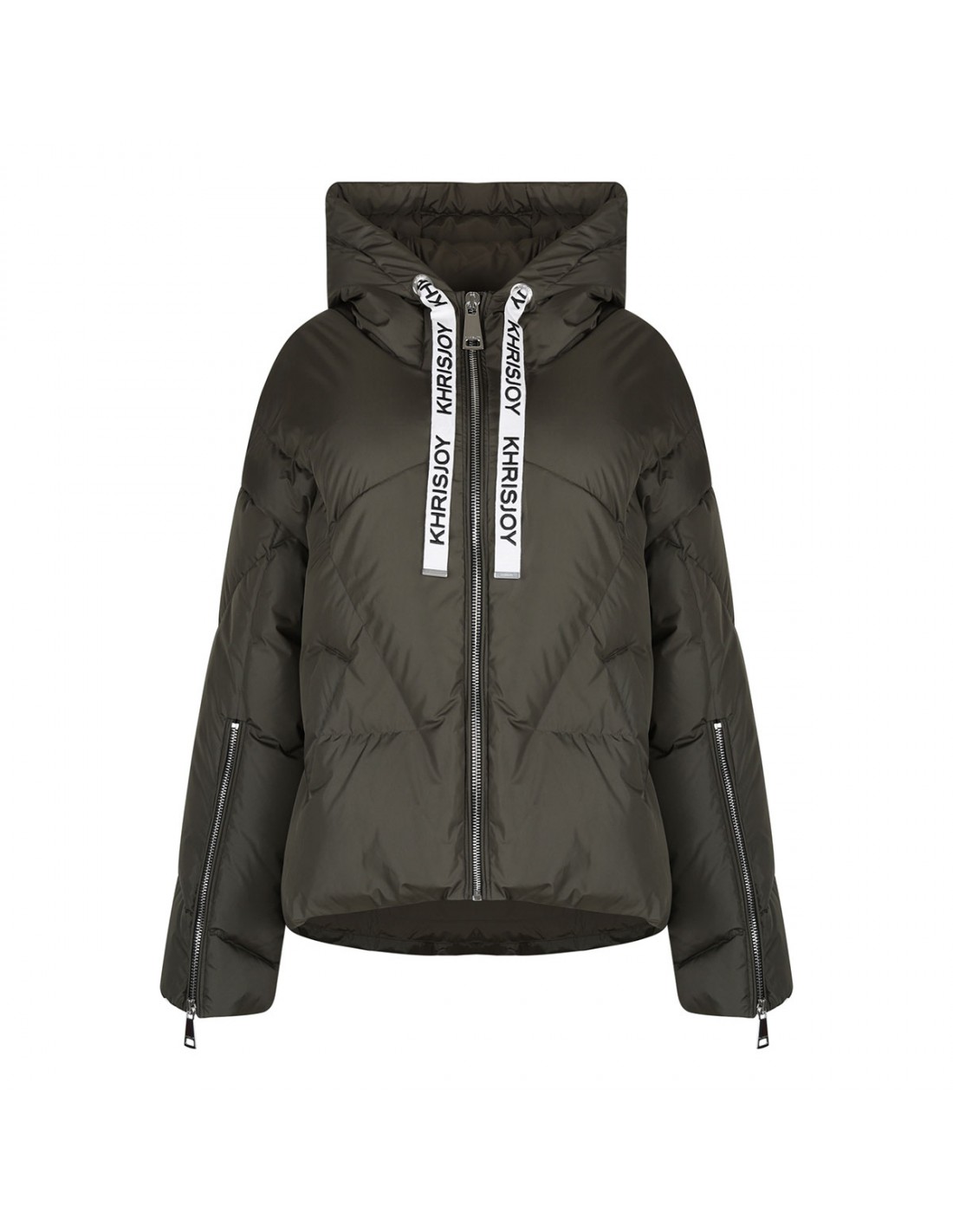 Khris Iconic musk-hue puffer jacket