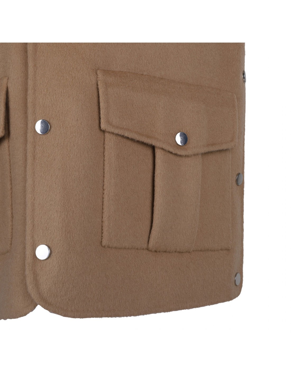 Beige multipockets vest