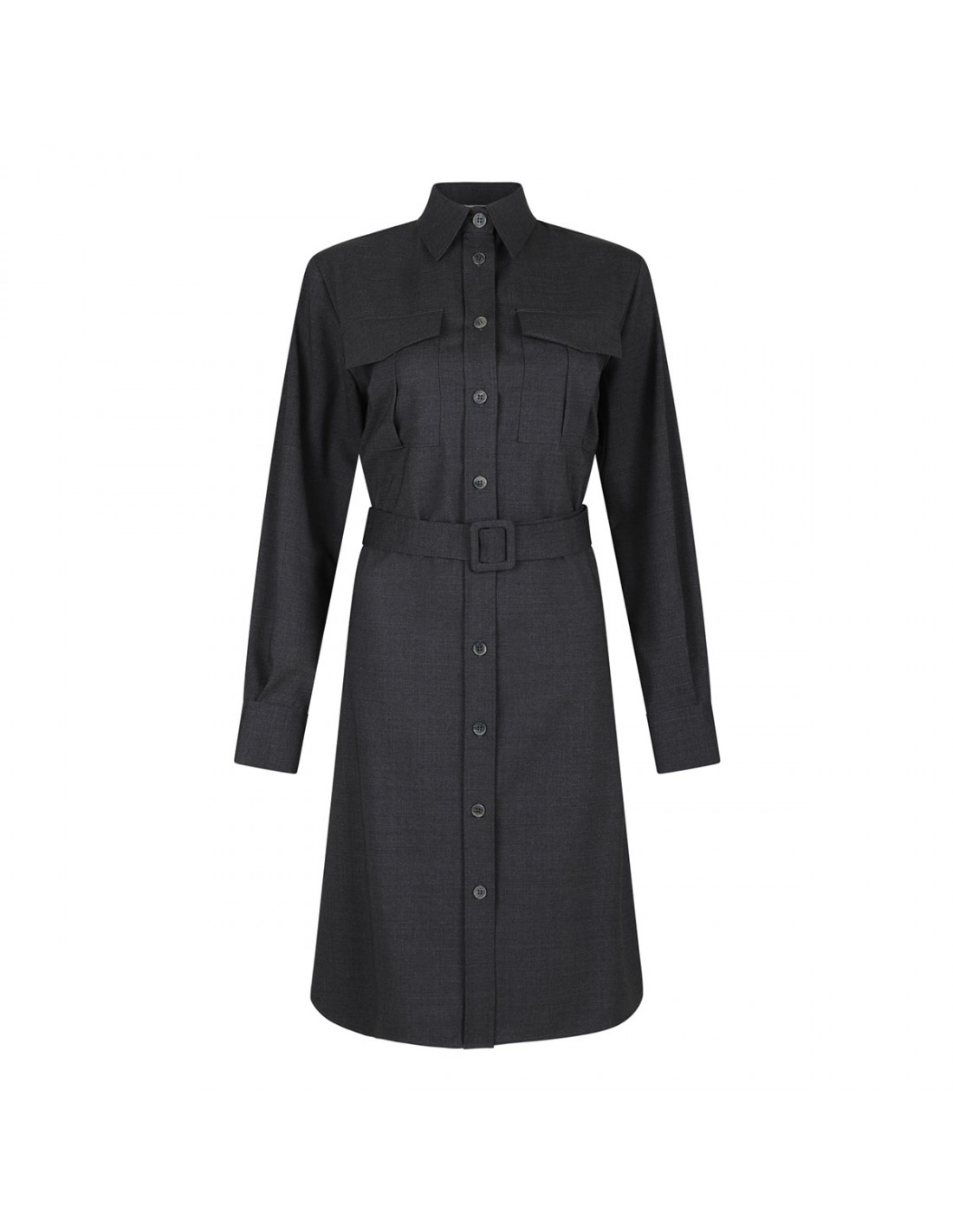 Dark gray shirt dress