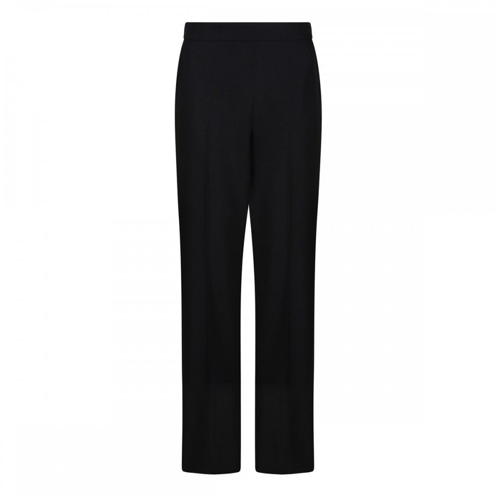 Black wool gabardine pants