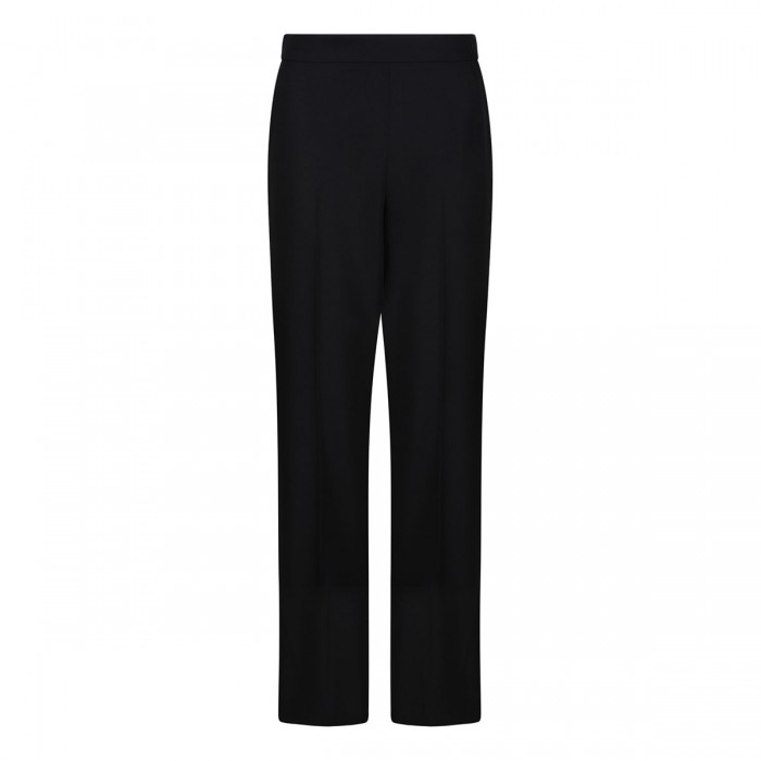 Black wool gabardine pants