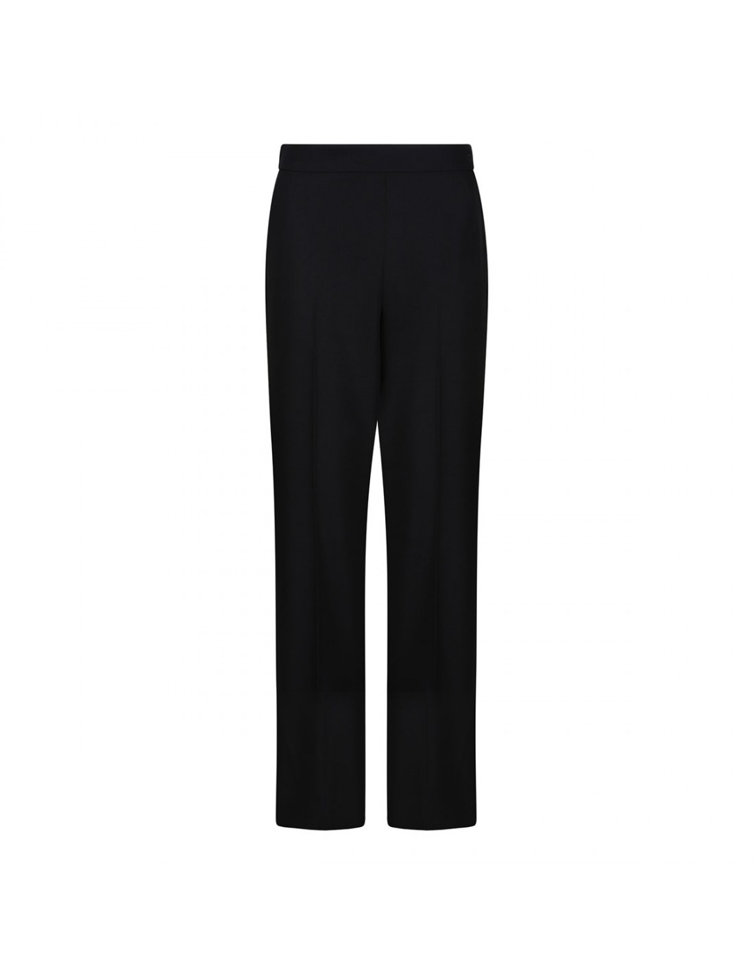 Black wool gabardine pants