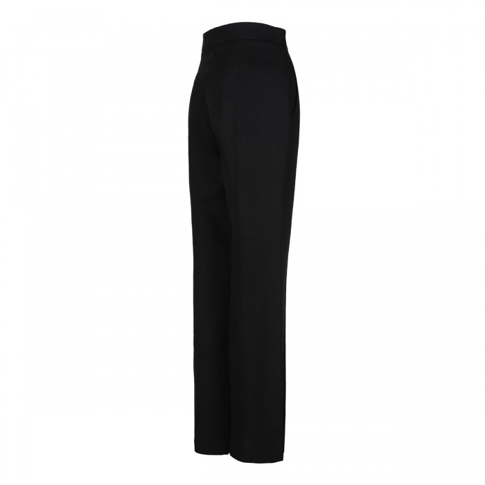 Black wool gabardine pants