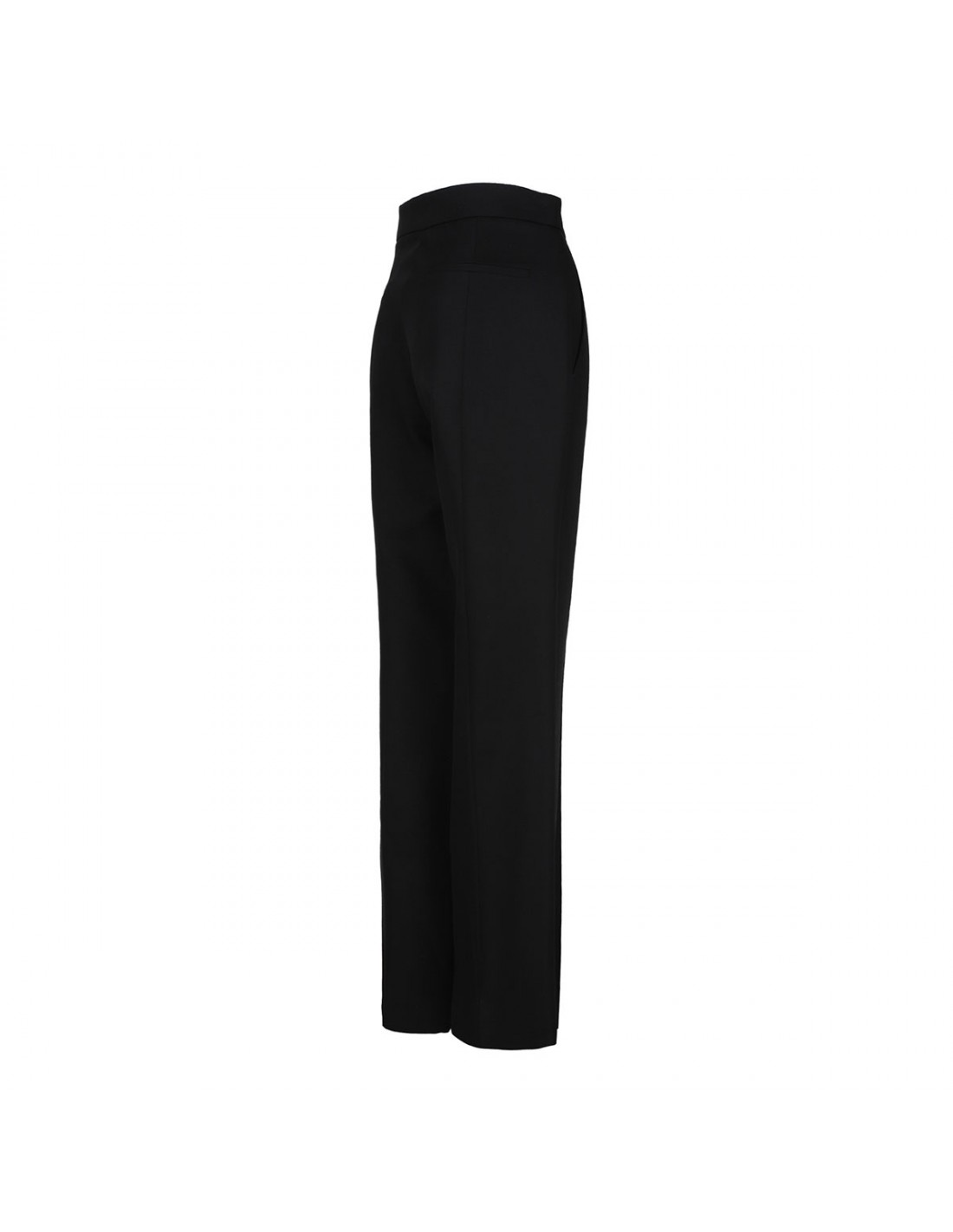 Black wool gabardine pants