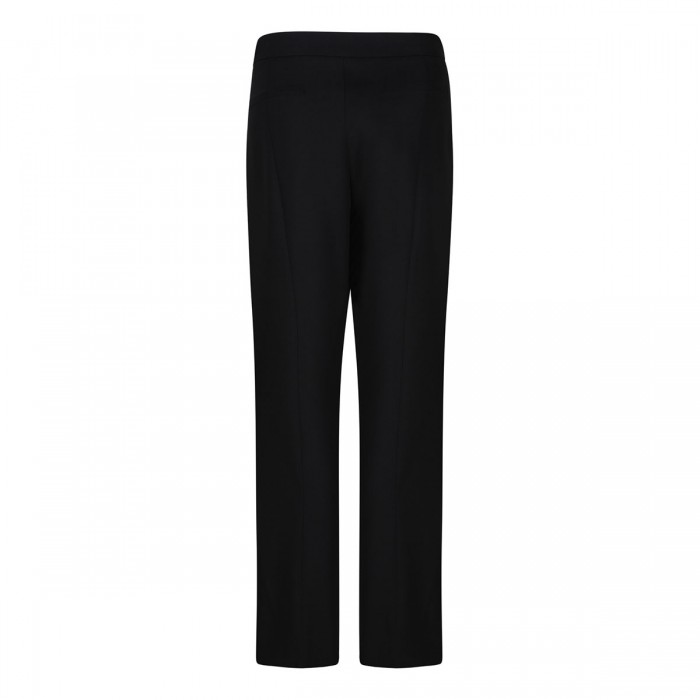 Black wool gabardine pants