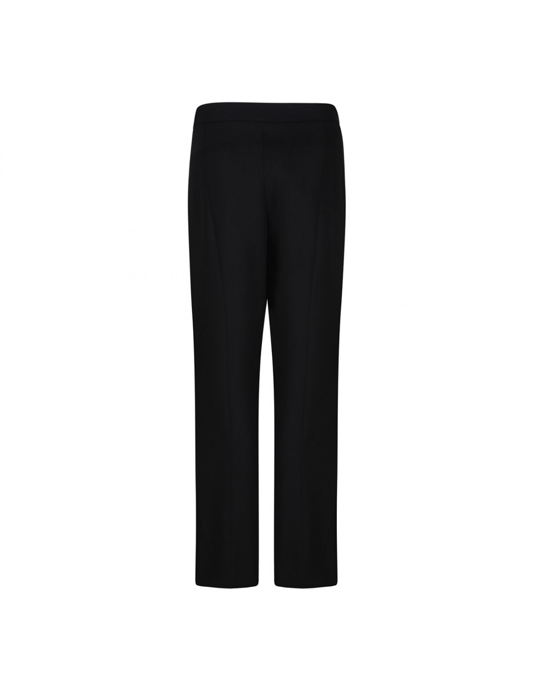 Black wool gabardine pants