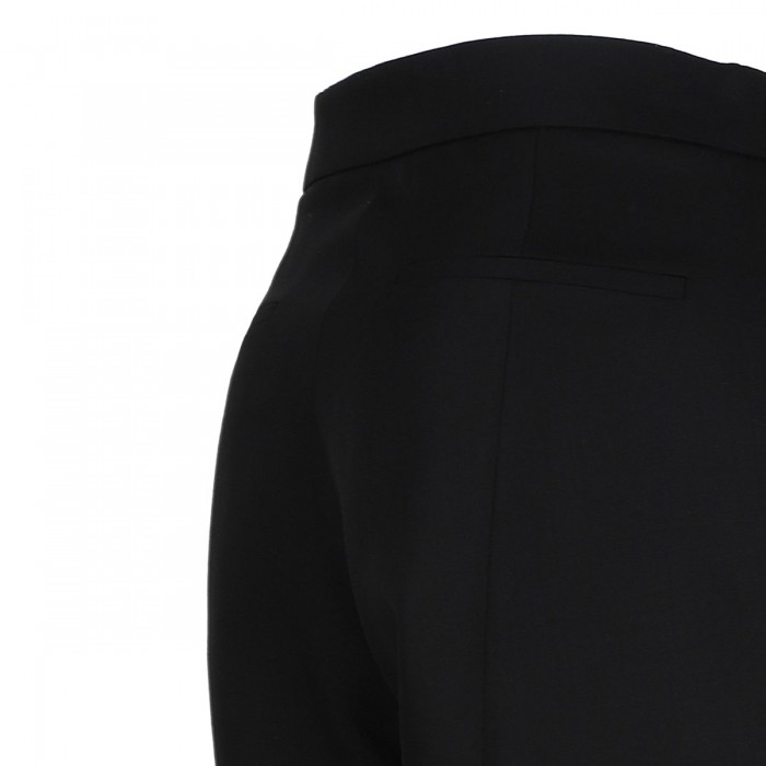 Black wool gabardine pants