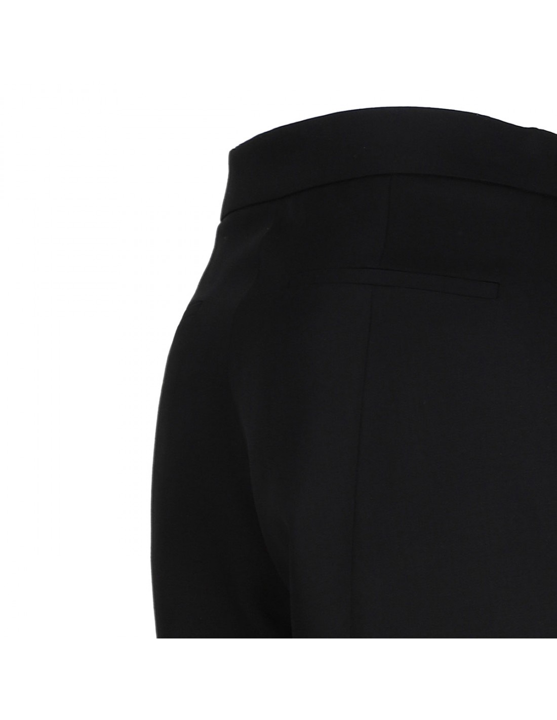 Black wool gabardine pants