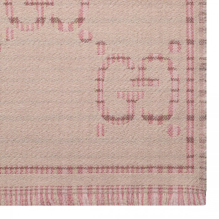 Check GG wool jacquard scarf