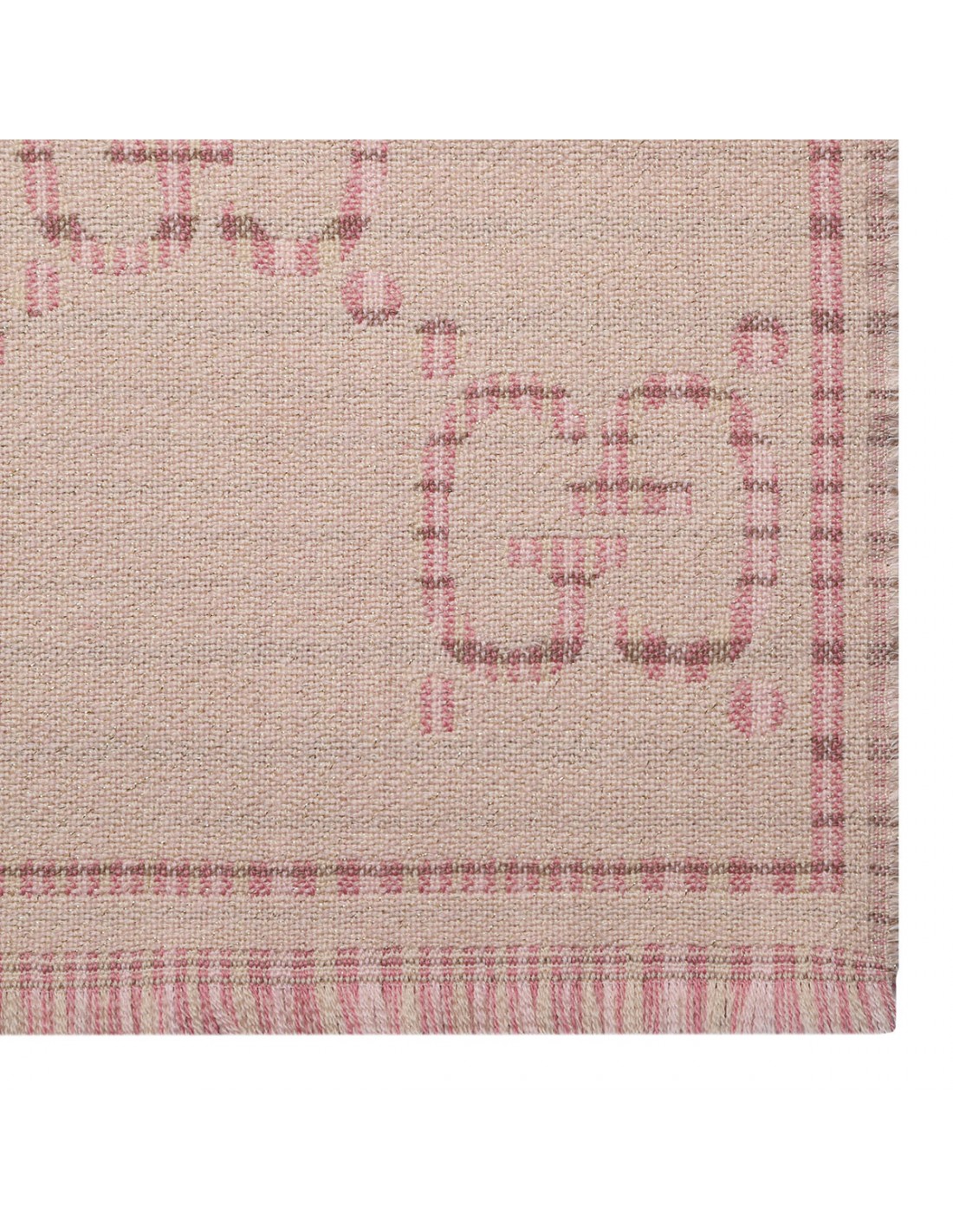 Check GG wool jacquard scarf