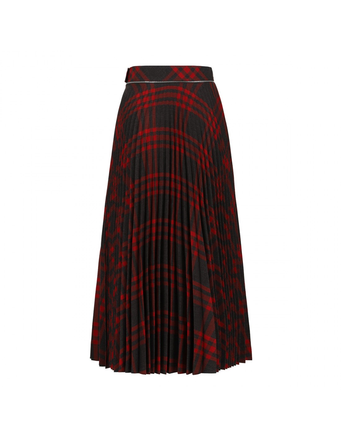 Pleated check skirt