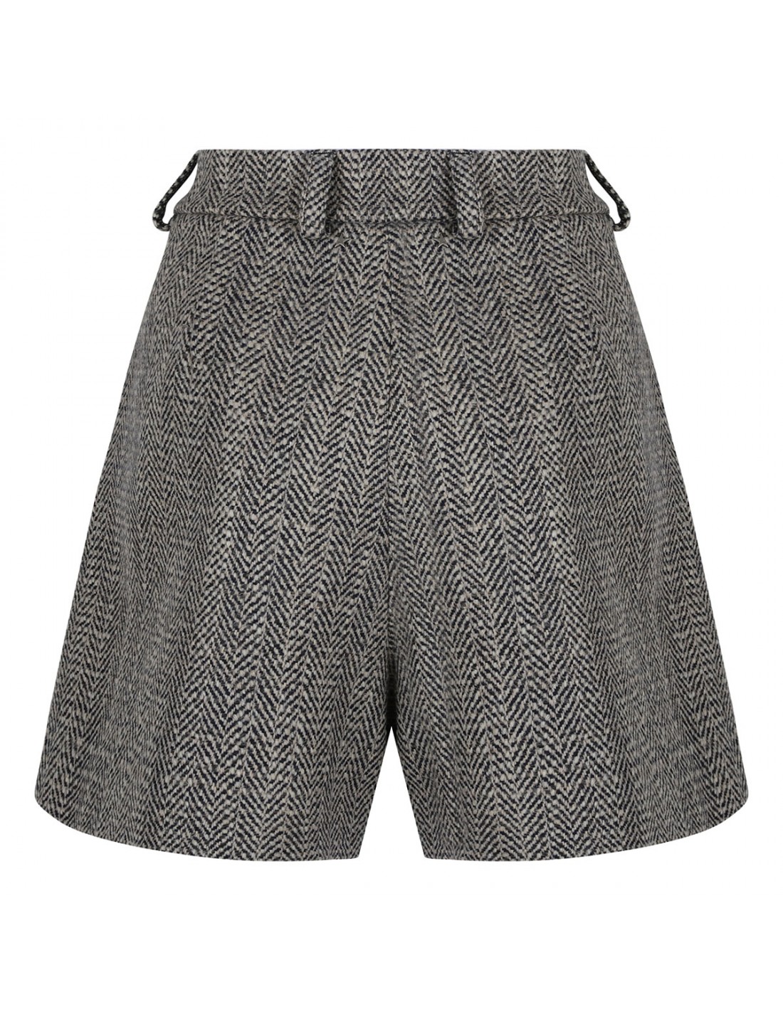 Herringbone wool shorts