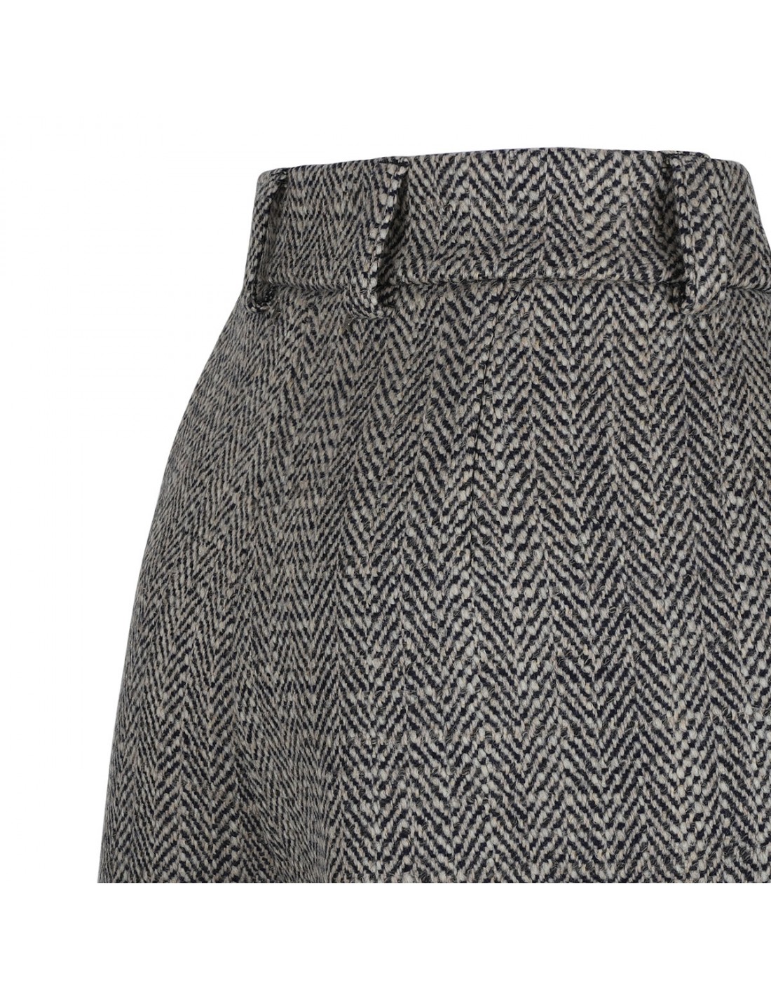 Herringbone wool shorts