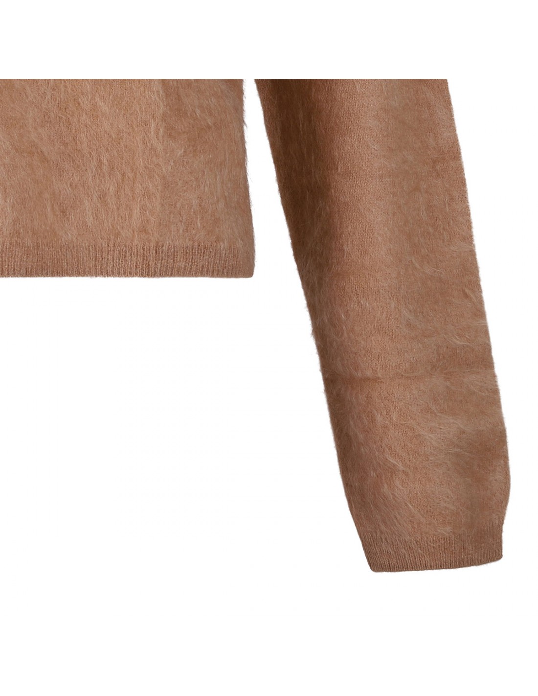 Camel hue cashmere polo sweater