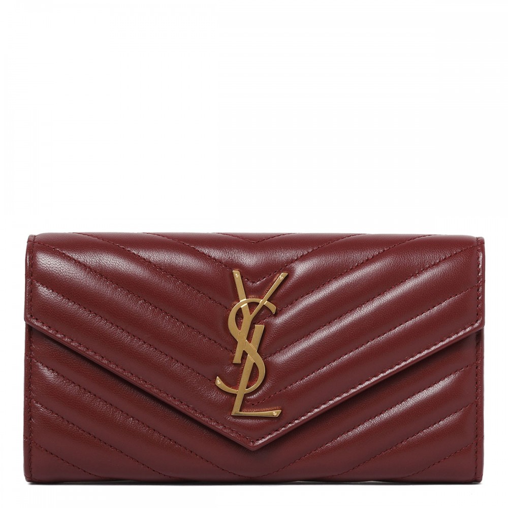 Cassandre matelassé large flap wallet