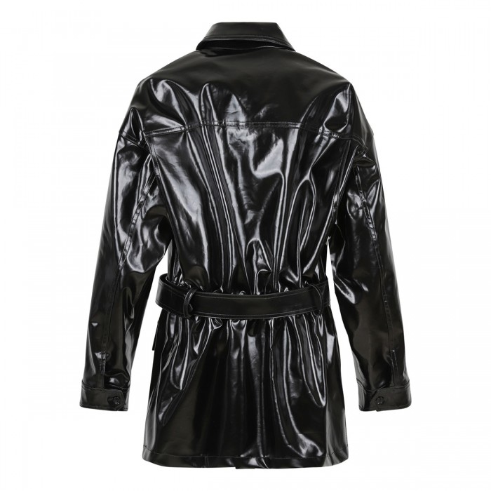 Black coated cotton Saharienne jacket