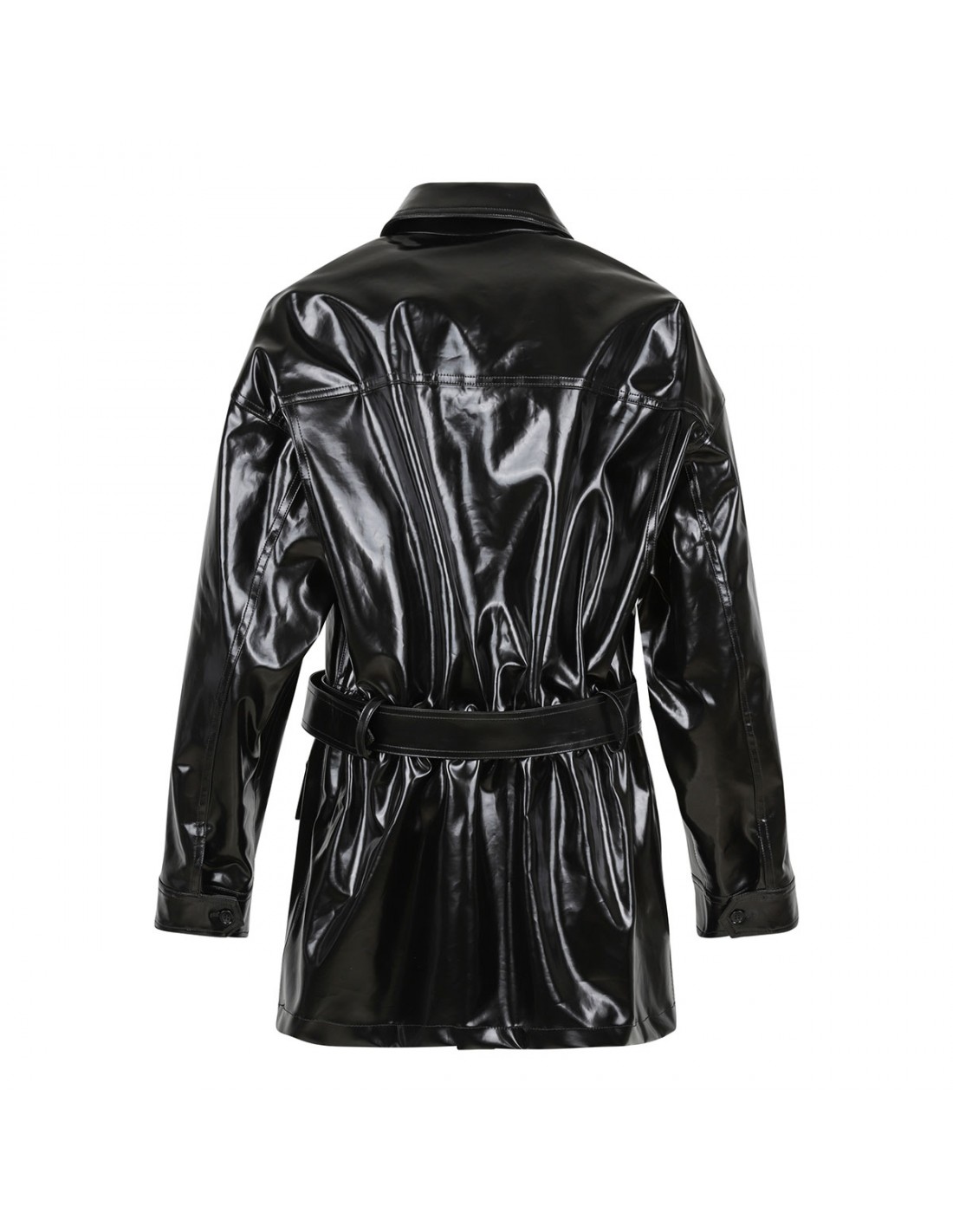 Black coated cotton Saharienne jacket