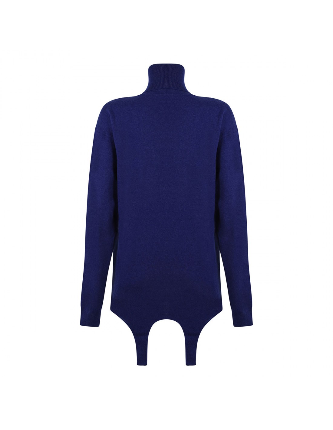 Blue cashmere garter sweater