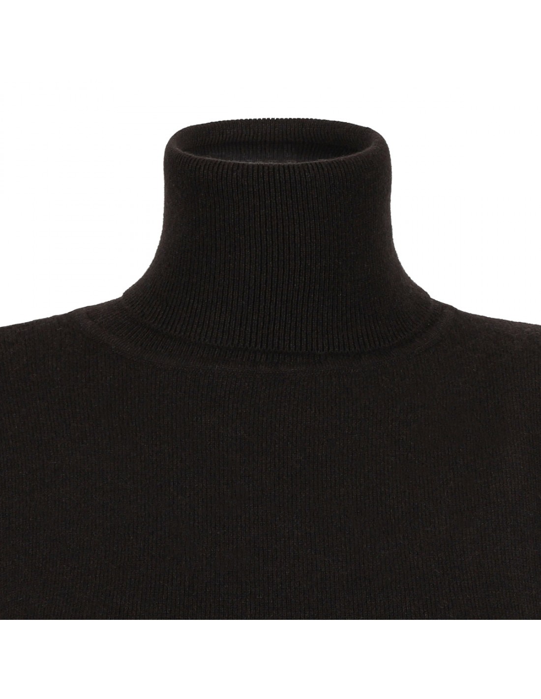 Black cashmere garter sweater