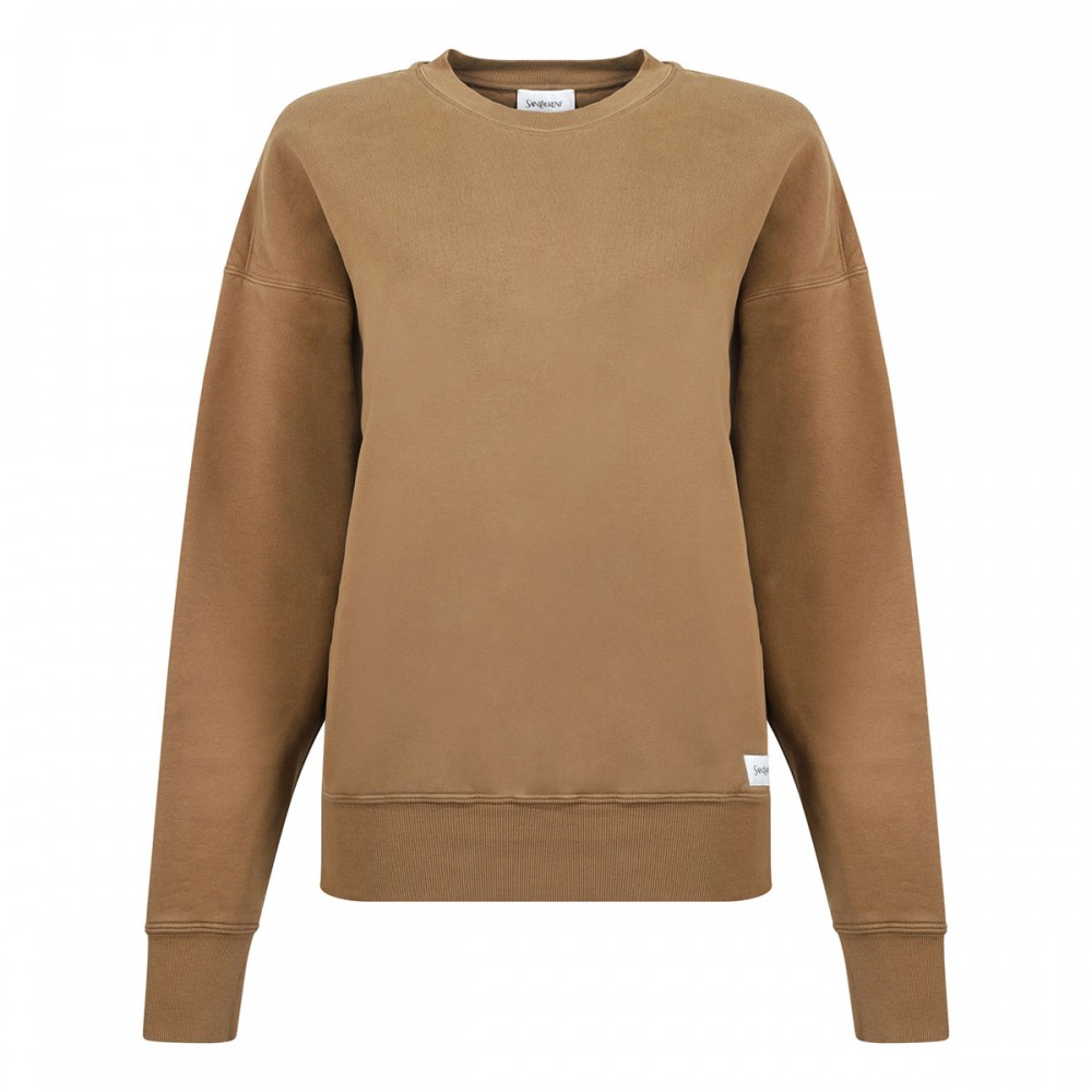 Dark beige fleece sweatshirt