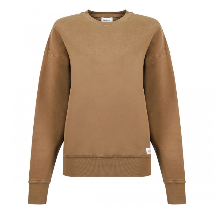 Dark beige fleece sweatshirt