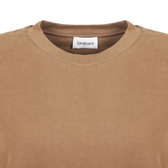 Dark beige fleece sweatshirt