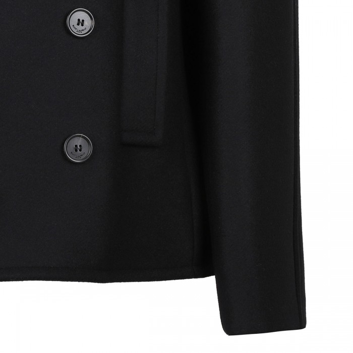 Oversized wool peacoat