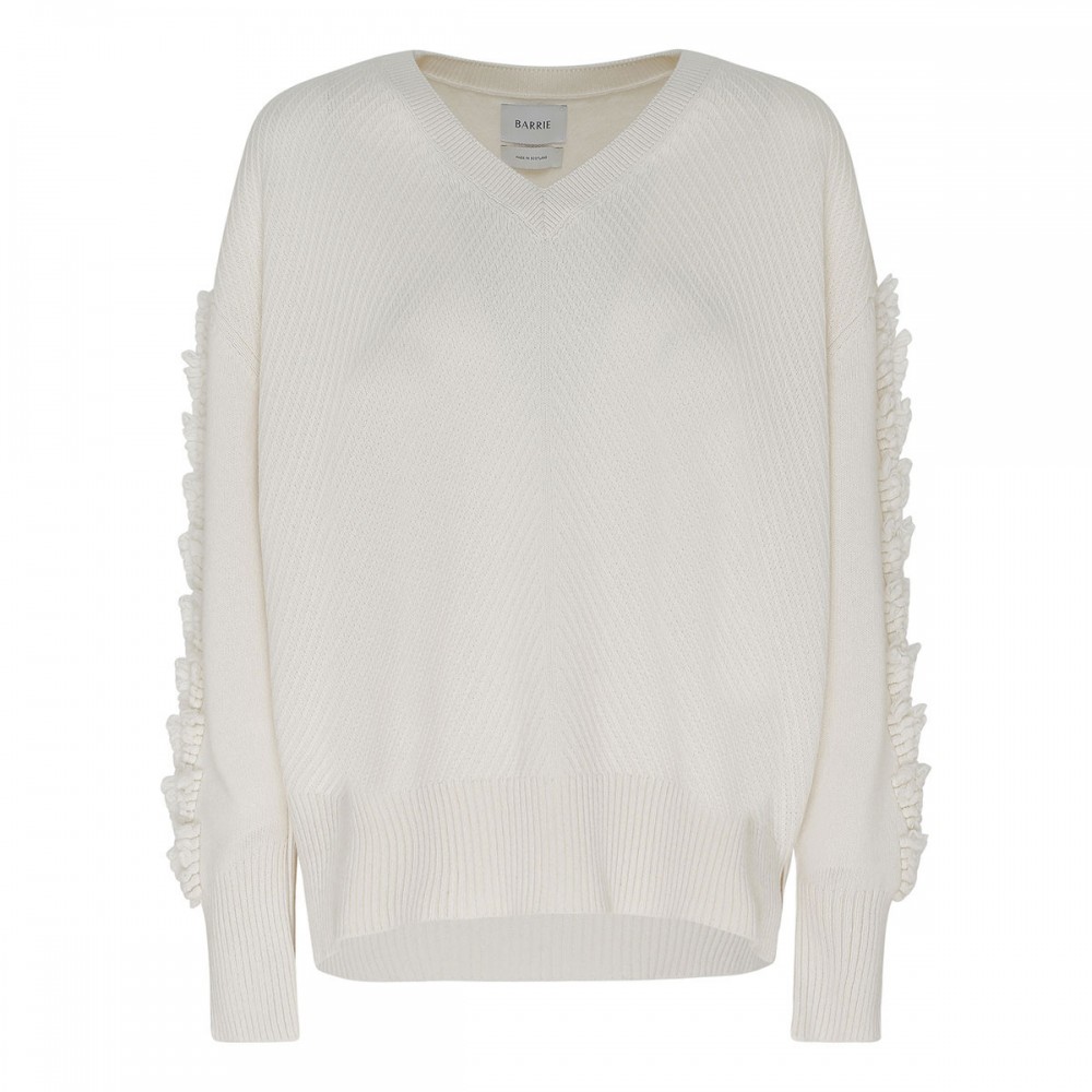 Snow white cashmere sweater