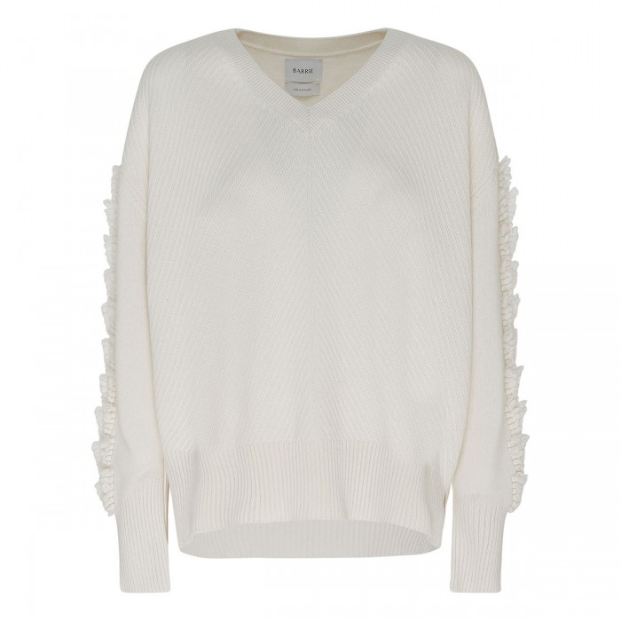 Snow white cashmere sweater