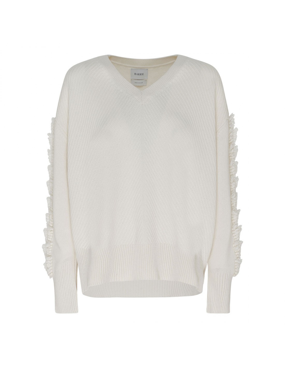 Snow white cashmere sweater