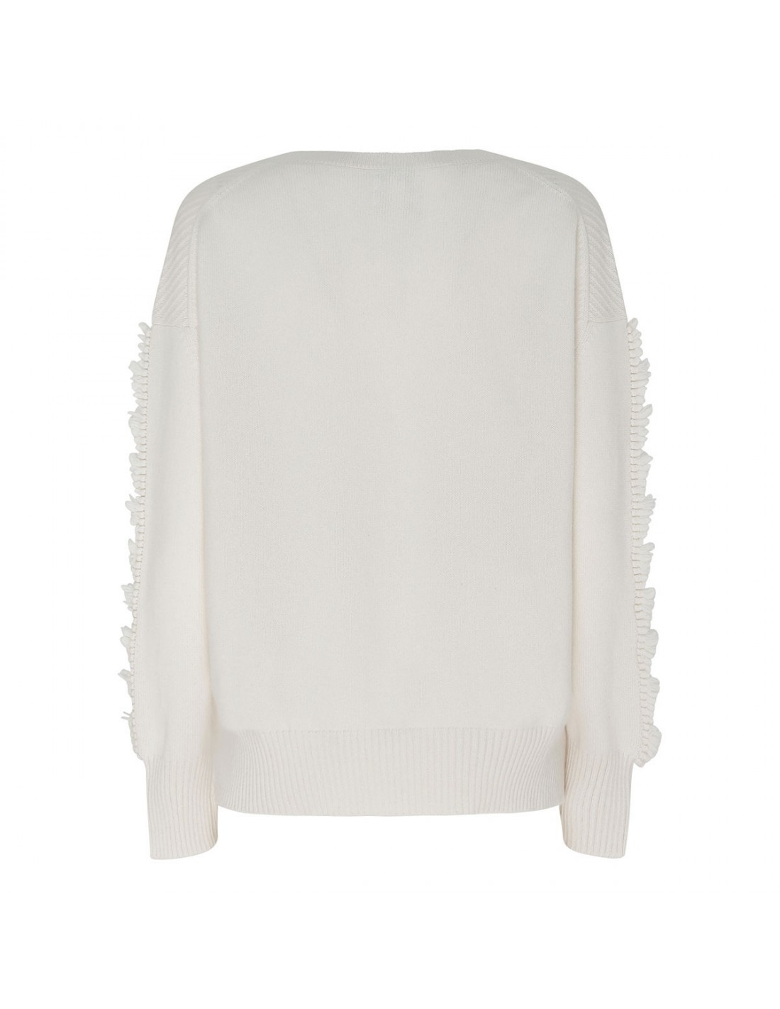 Snow white cashmere sweater