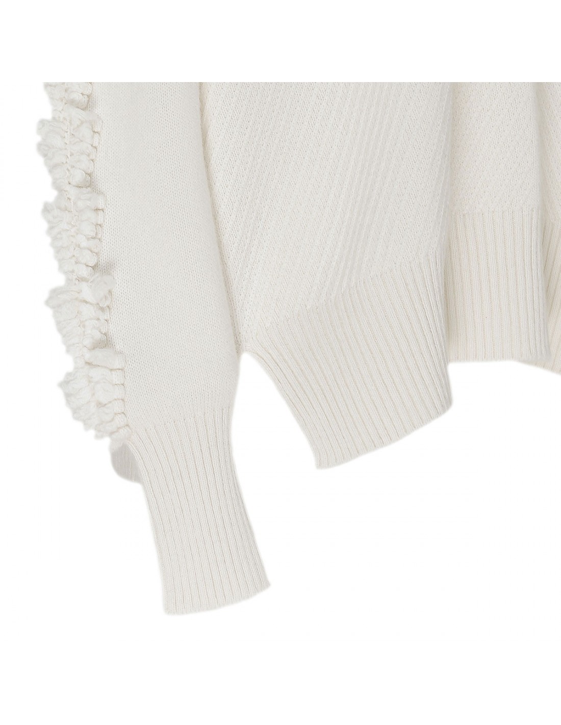 Snow white cashmere sweater