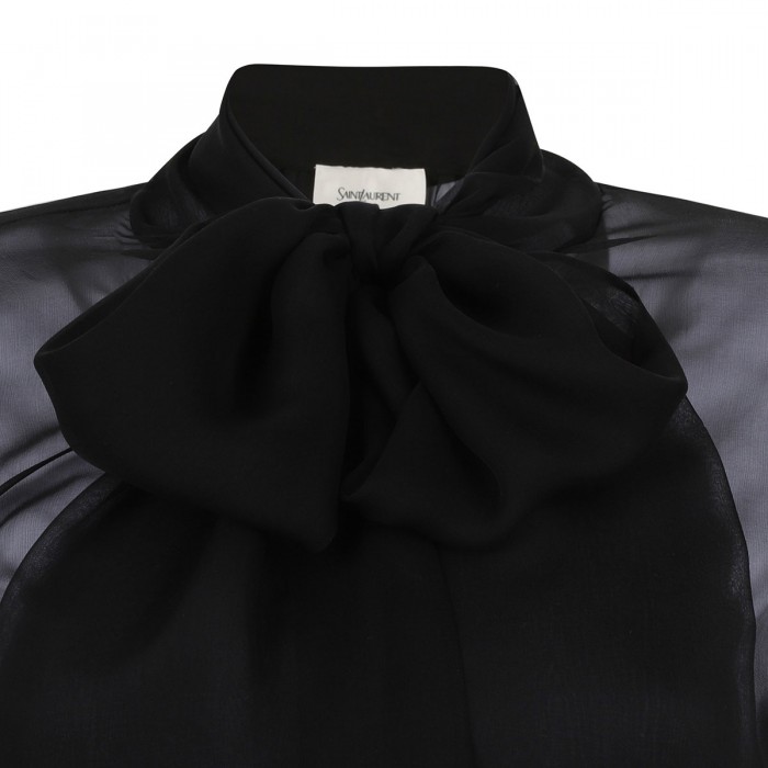 Black silk blouse