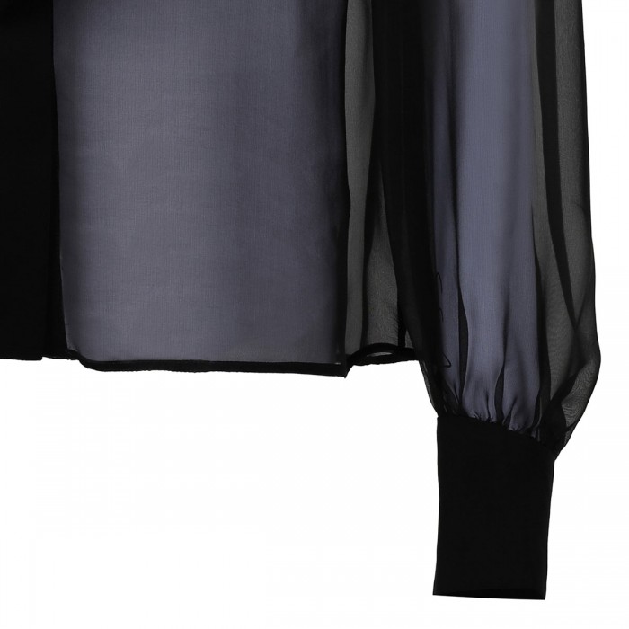 Black silk blouse