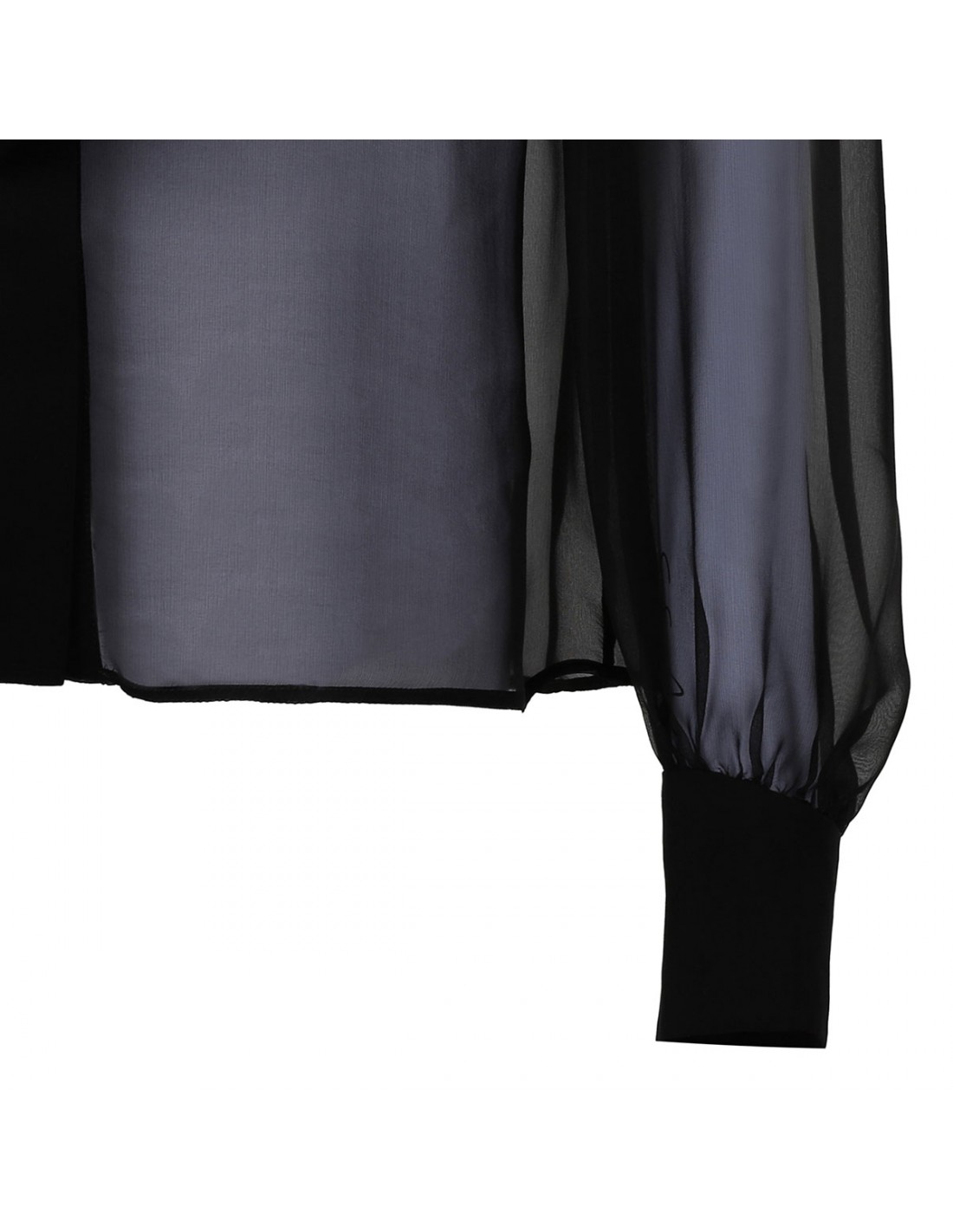 Black silk blouse