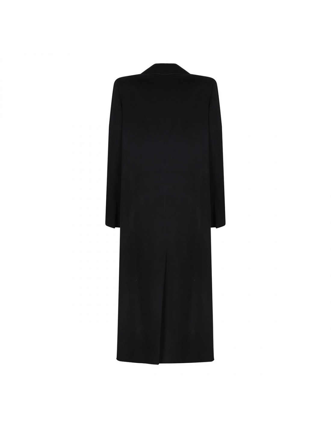 Black wool and cashmere long coat