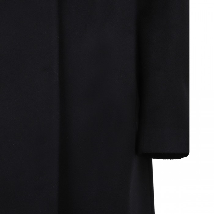 Black wool and cashmere long coat