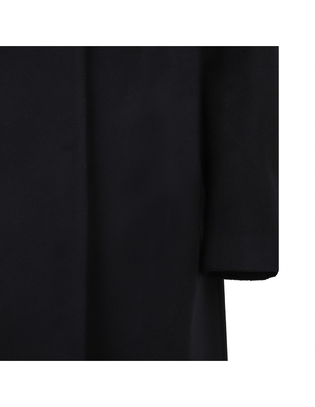 Black wool and cashmere long coat